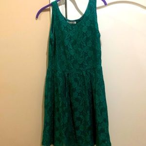 Green lace dress